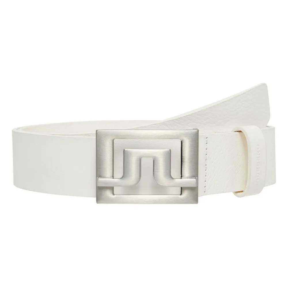 J.Lindeberg Slater 40 White Leather Golf Belt