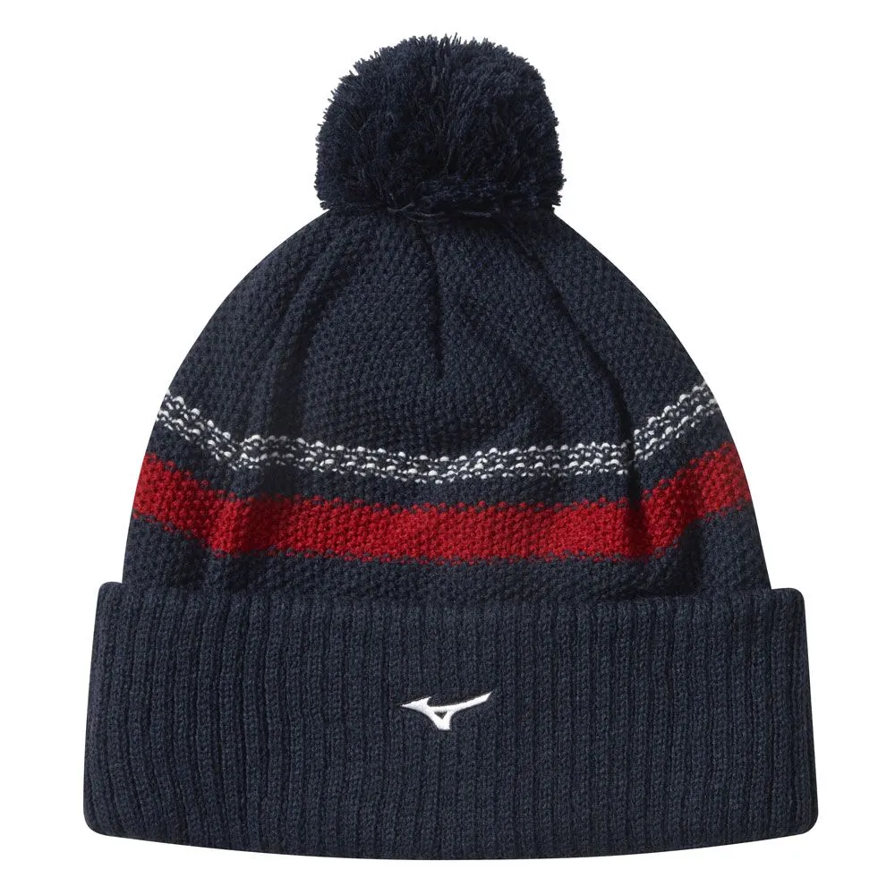 Mizuno Breath Thermo Pom Pom Golf Beanie Hat - Image 2