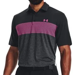 Under Armour Playoff 3.0 Low Round Stripe Golf Polo Shirt